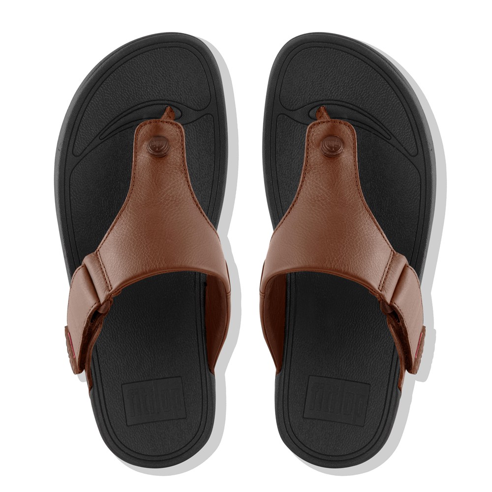 Fitflop Man Flip-flops Brown/Black - Trakk Ii Leather - LV7268039